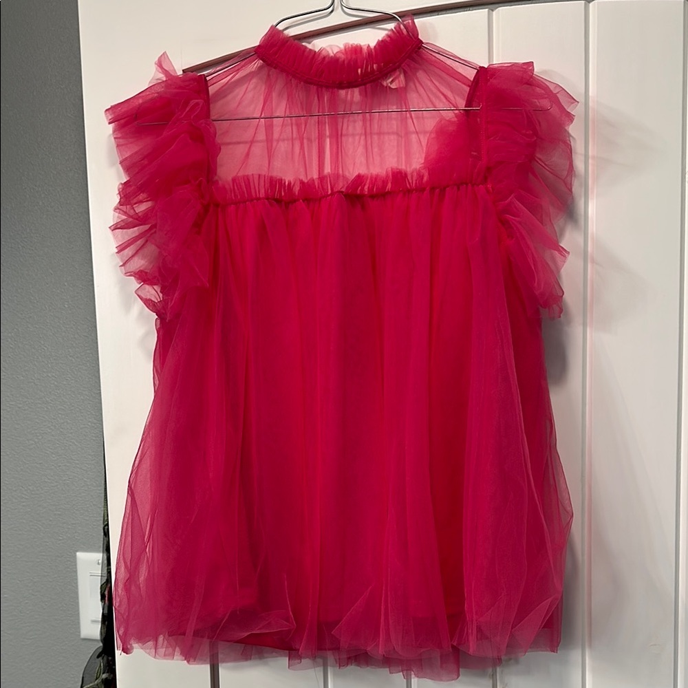 Vibrant Red Tulle Dress